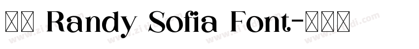 获取 Randy Sofia Font字体转换 获取 Randy Sofia Font字体转换